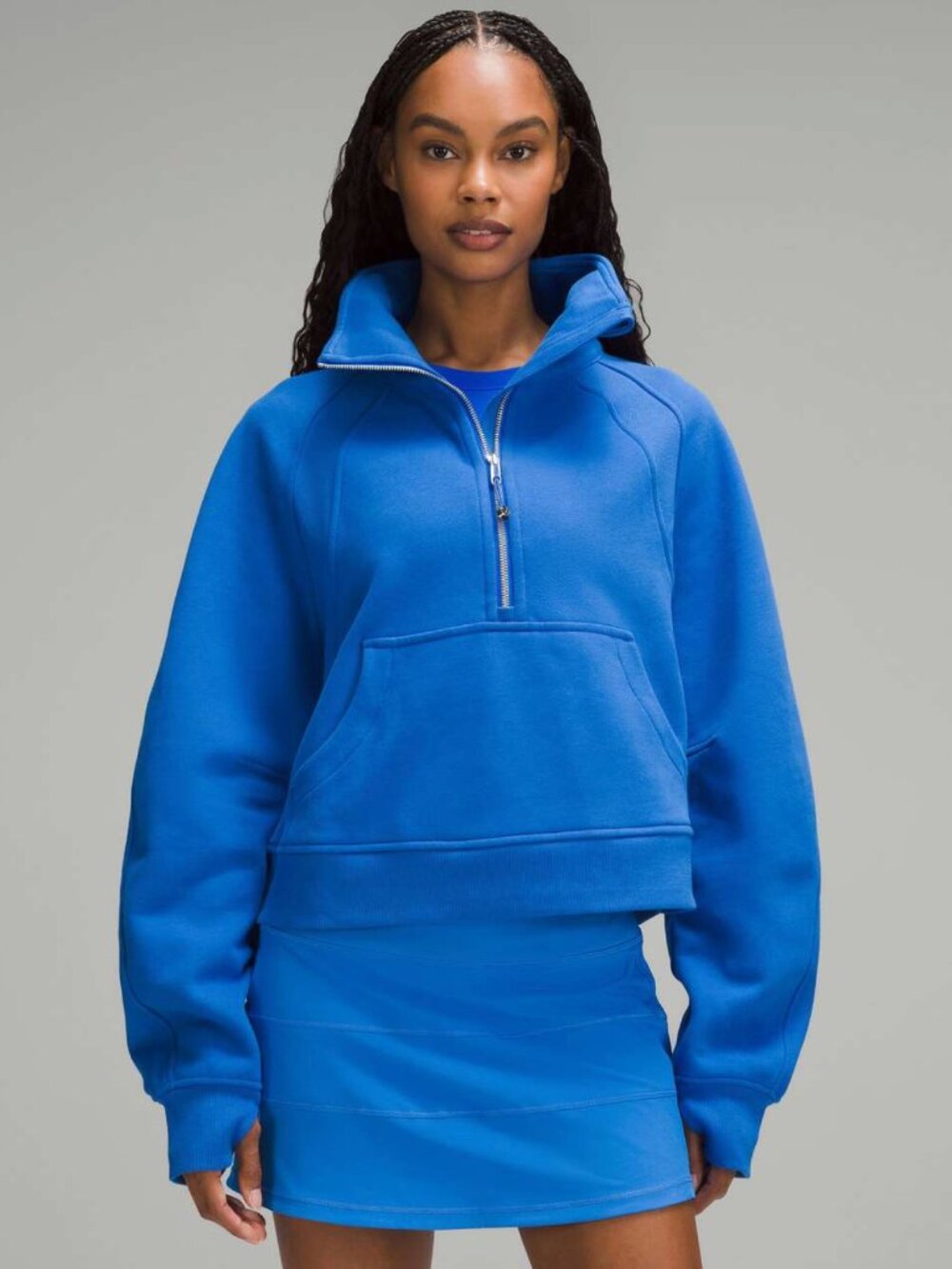 NWT Lululemon Scuba Oversized Funnel-Neck Half Zip - Blazer Blue Tone